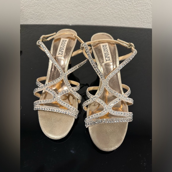 Badgley Mischka Rhinestone Heels - Picture 1 of 3